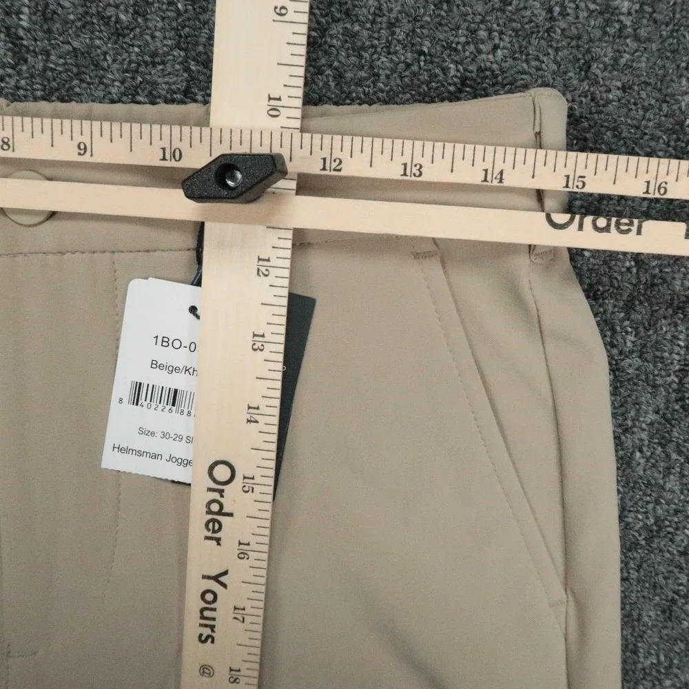 Mizzen Main Pants Mens 30x30 Khaki Tan Helmsman Jogger Slim Tapered Zip Pocket